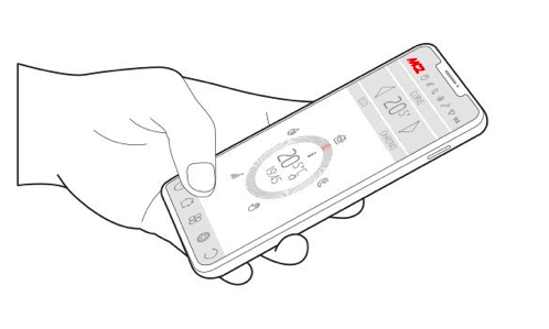 Comandi dall'app fornita